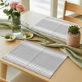 thumbnail image 3 of Grey Stripes Placemats Set of 6 French Stripe Farmhouse Style Place Mats Table Mats Kitchen Dining Home Outdoor Party Table Decoration, 3 of 9