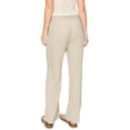 thumbnail image 3 of Cali1850 Women's Casual Relaxed Fit 29" Inseam Drawstring High Rise Smocked Linen Pants For Lounge And Beach Wear, 3 of 7