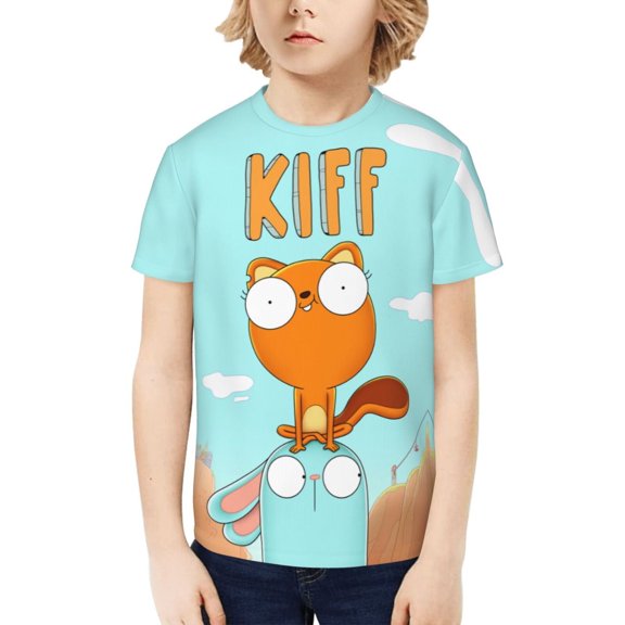 Teenage T-Shirt Kids 3D Print Graphic Shirts Summer Round Neck Short Sleeve Funny Cartoon Casual Top Tees for Youth Boys Girls
