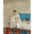 thumbnail image 2 of Jean-Etienne Liotard 20x24 Gold Ornate Framed and Double Matted Museum Art Print Titled - Woman in Turkish Dress, Seated on a Sofa (ca. 1752), 2 of 4