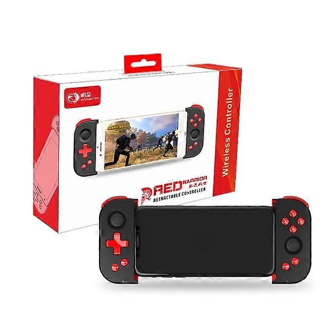 Mando de juegos inalámbrico Bluetooth, mando telescópico, joystick para Samsung, Xiaomi, Huawei, Android, iPhone, disponible con cable USB, color rojo