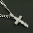 thumbnail image 4 of Men Women Hip Hop Cross Pendant Necklace With Crystal Cuban Chain HipHop Iced Out Bling Necklaces Fashion Charm Jewelry, 4 of 6