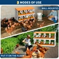 thumbnail image 7 of Chicken Nesting Boxes, 8 Compartment Metal Chicken Egg Laying Box with Lid Cover for Hens/Ducks, Easy Egg Collection Hen Roosting and Coop Use, Orange, 7 of 7
