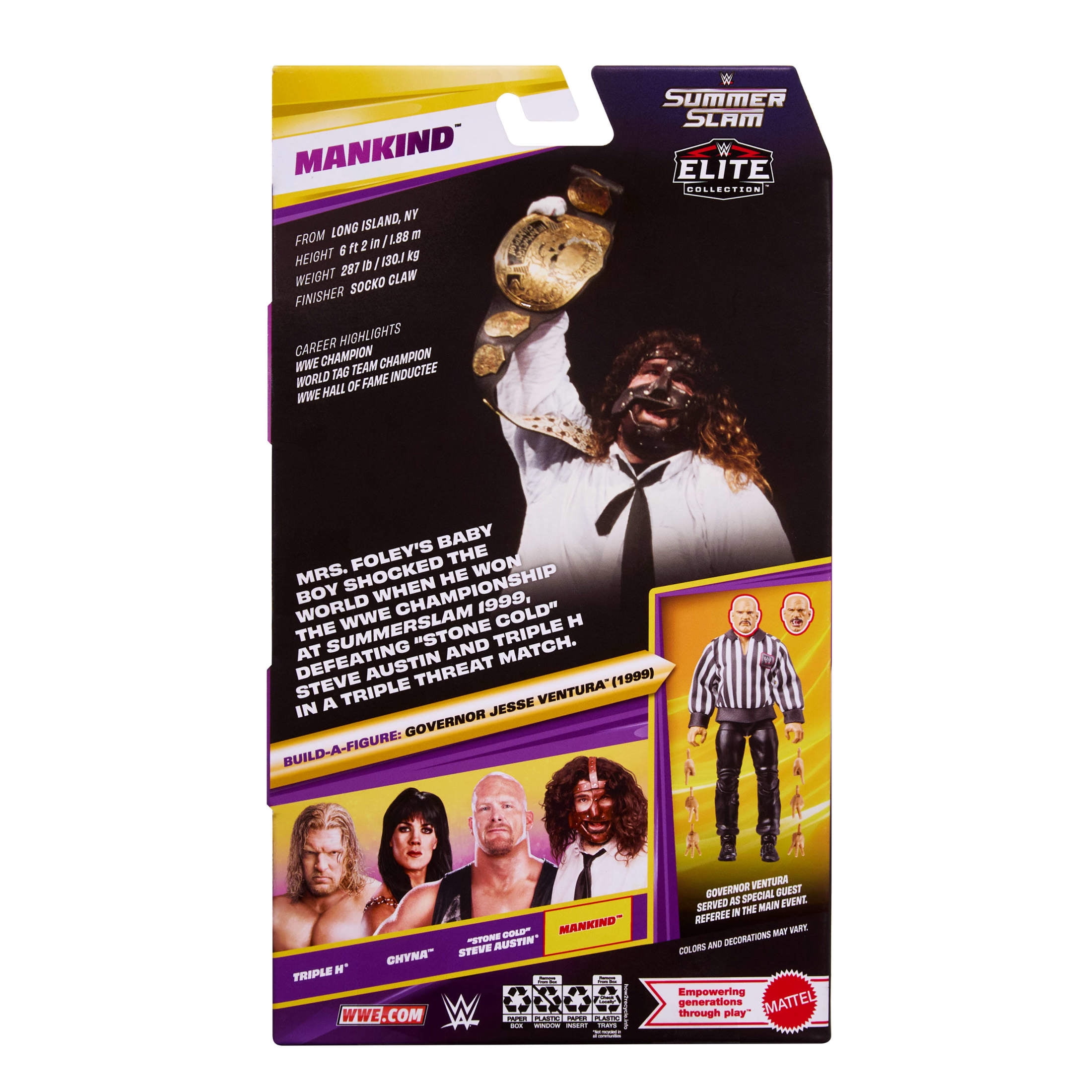 WWE Elite Collection Premium Live Event Mankind Action Figure Set, SummerSlam Series Collectible