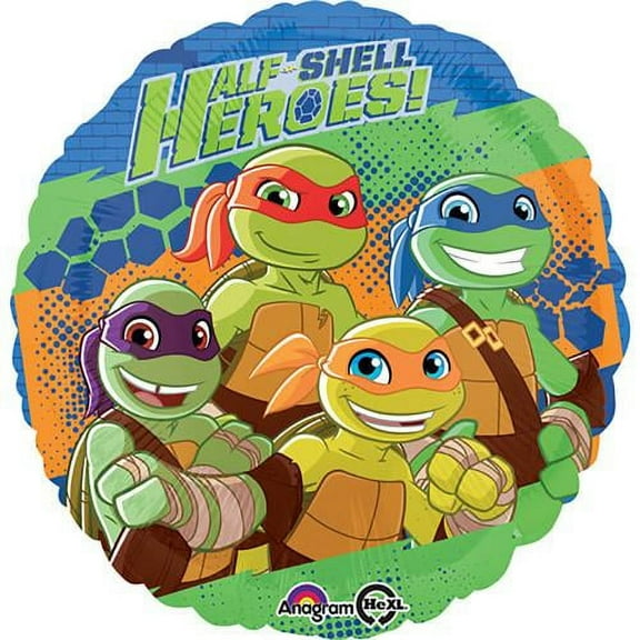 LOONBALLOON Ninja Balloons, 17″ HALF SHELL HEROES