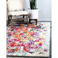 thumbnail image 2 of Unique Loom Estrella Couleurs Vives Zone Tapis 3' 3 x 5' 3 Rectangle Multi/Beige, 2 of 10