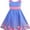 Blue, variant on Girls Dress Yellow White Checkered Ruffle Tank Sundress Vintage School 6 Years