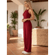 thumbnail image 4 of Conjunto Elegante de 2 Piezas para Mujer, Top Halter y Pantalón de Corte Recto, Look Sofisticado y Moderno, 4 of 5