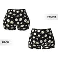 thumbnail image 4 of KLL Daisies Flowers Pattern Workout Shorts for Women Scrunch Short Gym Yoga Running Sport Active Exercise Fitness Shorts, 4 of 8