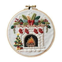 ChicYu Christmas Embroidery Handmade DIY Material Kit Includes All Necessary Embroidery Supplies for Handmade Enthusiasts