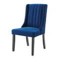 thumbnail image 4 of Side Dining Chair, Set of 2, Velvet, Blue Navy, Modern Contemporary Urban Design, Kitchen Room Cafe Bistro Restaurant Hospitality, 4 of 8