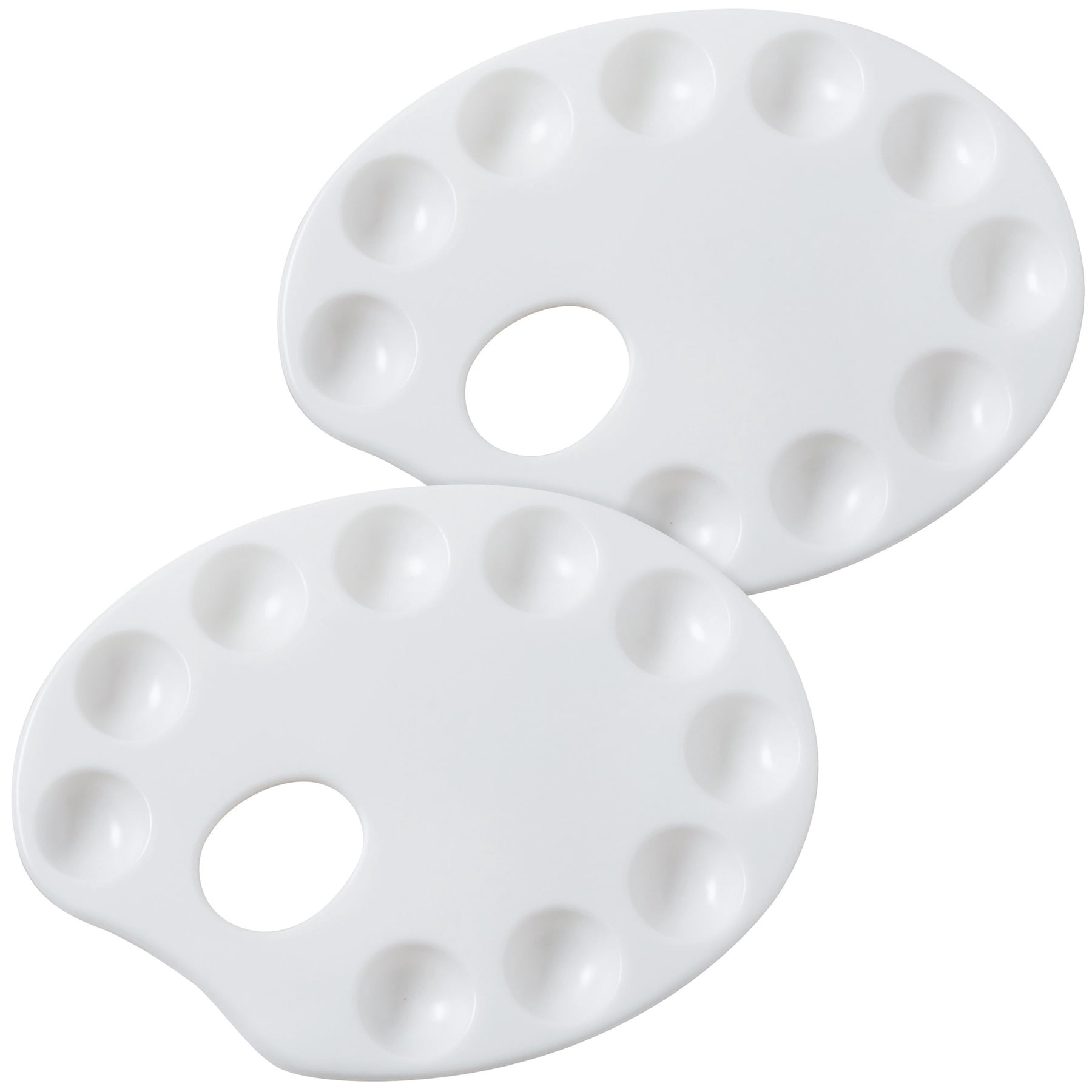 Creativity Street Palette-Shaped Paint Trays, White, 9" x 6.75", 2 Per Pack, 6 Packs