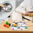 thumbnail image 3 of Yayeee Drying Mat for Kitchen Counter Dishes Microfiber Coffee Decorative Pad, Hand Drawn Sailboats, 3 of 9