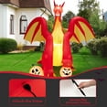 thumbnail image 6 of Gymax 10' Halloween Inflatable Fire Dragon Air-blown Decor w/ Wings & LED, 6 of 10