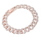 thumbnail image 4 of Cadena de eslabones cubanos Bling Bling pulsera de Hip Hop de 10 pulgadas oro rosa, 4 of 14