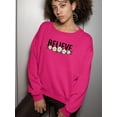 thumbnail image 2 of Believe Daisy Flower Banner Sweatshirt Women -Image by Shutterstock, Female 4X-Large, 2 of 4