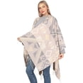 thumbnail image 3 of CoCopeaunt Women Shawl Wraps Tassel Poncho Open Front Sweater Cardigan Blanket Cape, 3 of 6
