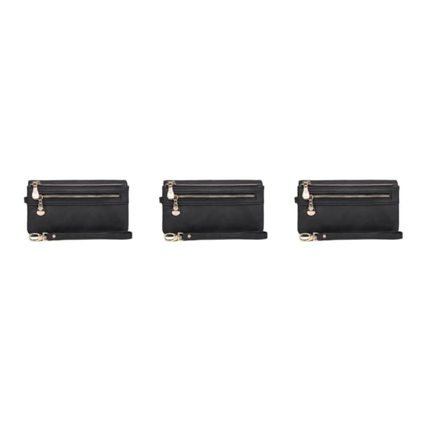 Qarigey Cartera de cuero PU para mujer, reemplazo portátil, Color sólido, cremallera, tarjetero, monedero para niñas, Notecase, regalo de Type1 NO1