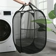 thumbnail image 3 of Folding Polyester Laundry Hamper Freestanding Mesh Laundry Basket with Space-Saving Design for Household Supplies, 3 of 8