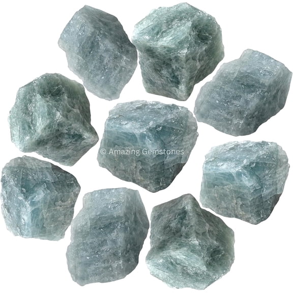 Aquamarine Raw Crystals and Healing Stones (1 lb)
