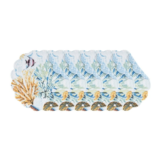 Makena Beach Round Placemats Set of 6, 17" Decor