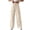 Beige, variant on Hurxie Womens High Waisted Button Pleated Wide Leg Pants Beach Vacation Trouses Pink,M