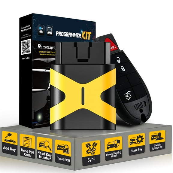 OBD DIY Programmer for Car Key/Easy and Safe/Bluetooth and Keyless Entry Remote for Dodge/Chrlyer with FCC: M3N5WY783X or IYZ-C01C