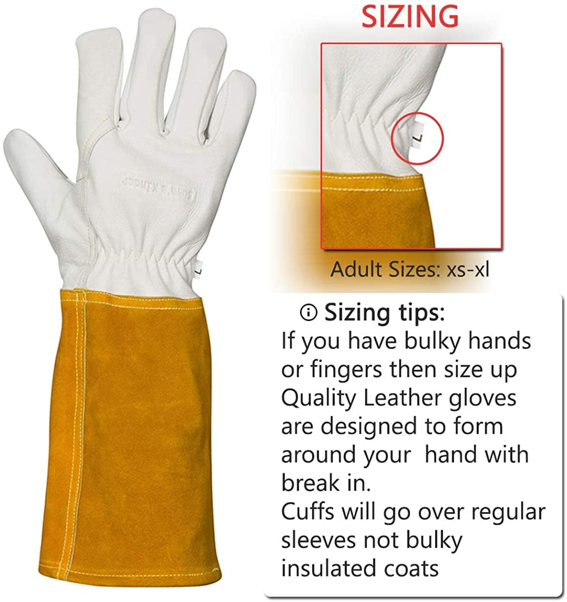 16 Soft Leather Kevlar Stitching & Hand Lining Weld Glove Medium MIG TIG Welding Gloves 