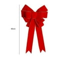 thumbnail image 3 of Hearth & Gear Lot de 1 Grands Nœuds Velours Nœuds Rouges de Fête Nœuds Rouges pour Couronne Nœuds en Velours pour Dessus de Table Porte d'Entrée Extérieur Tables et Chaises d'Événement Planificateur d'Événement Organisateur Drapeaux de Fête sur une Corde Extérieur, 3 of 4