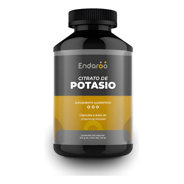 Citrato De Potasio 500mg - 240 Cápsulas Por Frasco Premium Sin Sabor