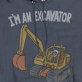 thumbnail image 2 of Blippi I'm an Excavator Unisex Adult Pull-Over Heather Hoodie, Navy Heather, Large, 2 of 3