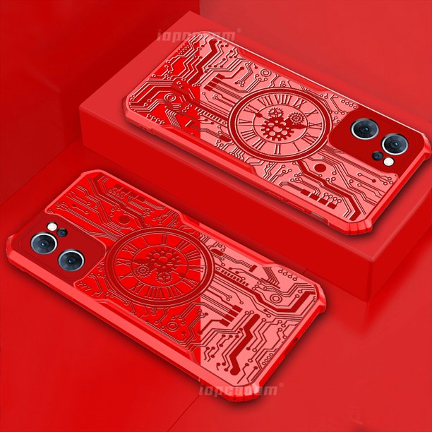 Reloj Mecánico Funda Para Teléfono Móvil OPPO Reno 9 Pro 8 8T 8Z 7Z 7 Lite 5G 4G Carcasa A Prueba De Golpes Transparente Placa De Circuito PC Cubierta Protectora Gao Jiahui unisex
