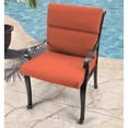 thumbnail image 2 of Jordan Manufacturing Sunbrella 44" x 22" Canvas Brick Red Solid Rectangular Outdoor Chair Cushion with Ties and Hanger Loop, 2 of 12