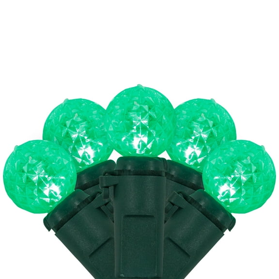 Northlight LED G12 Berry Christmas Lights - Green - 16' Green Wire - 50 ct