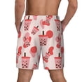 thumbnail image 4 of Uemuo Milk Tea Pattern Mens Swim Trunks Quick Dry Board Shorts with Mesh Lining, Stretch Beach Shorts Quick Dry No-Chafing Board Shorts-Medium, 4 of 9