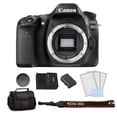 thumbnail image 1 of Canon EOS 80D DSLR Camera (Body Only) Bundle Kit with Carrying Bag + LCD Screen Protectors - Intl Model(International Model), 1 of 7