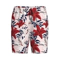 thumbnail image 3 of Yiaed Lilies Flowers for Men's Soft Sleep Pajama Short Lounging Pajama Shorts-Medium, 3 of 8