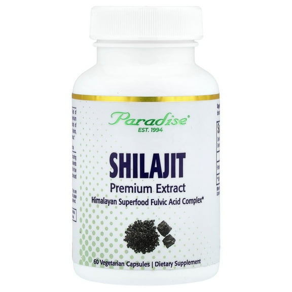 Paradise Herbs Shilajit Premium Extract, 250 mg, 60 Vegetarian Capsules