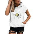thumbnail image 1 of Sweat à Capuche Mode Grande Taille pour Femmes Manches Courtes Blouse Ample, 1 of 3
