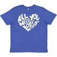 thumbnail image 3 of Inktastic All You Need is Love White Heart Shape Youth T-Shirt, 3 of 5