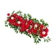 thumbnail image 5 of Arco de boda artificial con flores, arreglo floral falso, letreros rústicos de bienvenida para Rojo, 5 of 9