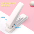 thumbnail image 4 of Single Hole Punch, 1/4 Inch Handheld Puncher with 20 Sheet Capacity, Non-Slip Base for Paper Crafting and Office Use, White, 4 of 7