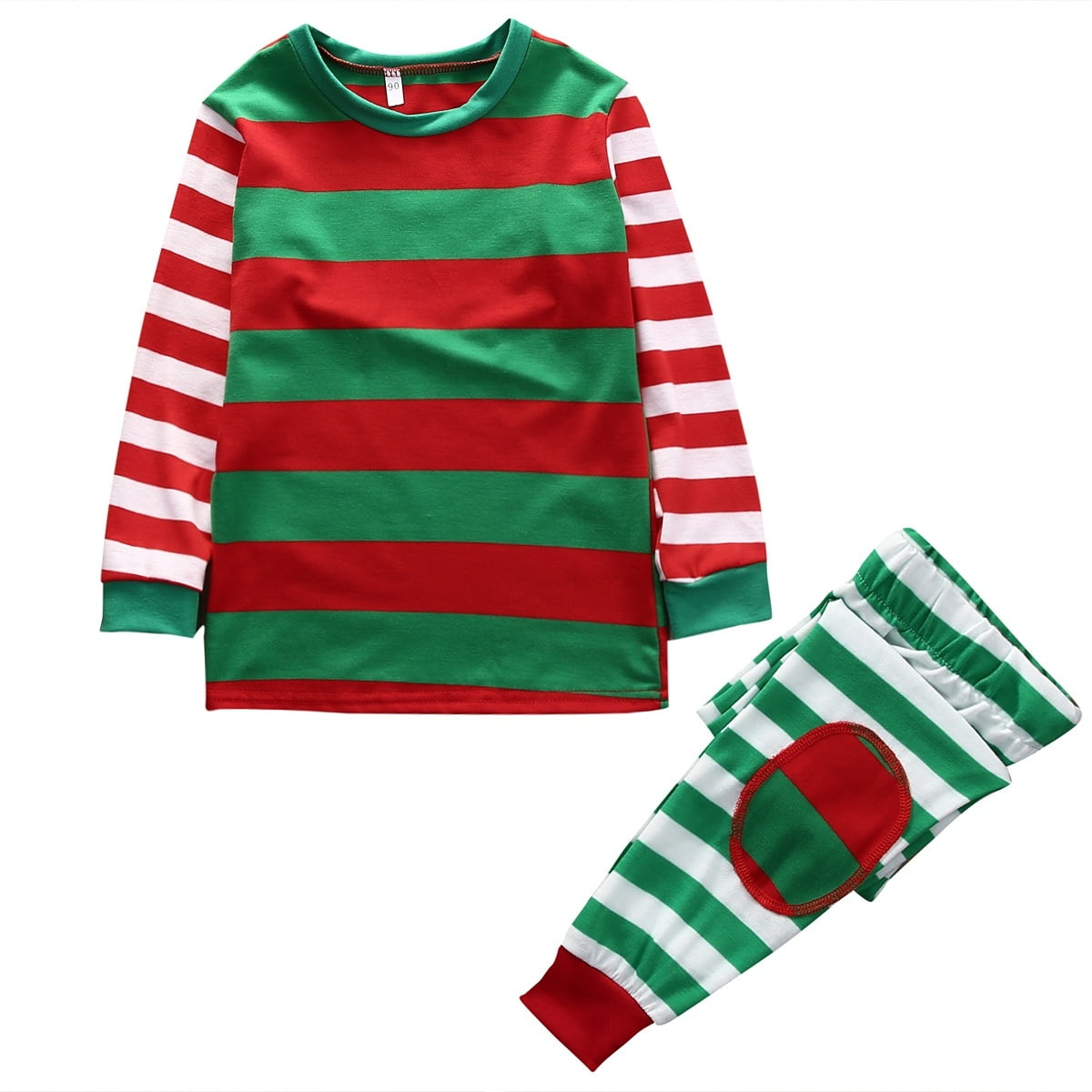 Xmas Kids Family Christmas Pajamas Sleepwear Nightwear Striped Pyjamas