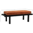 thumbnail image 3 of Meridian Furniture Naya Cognac Chenille Fabric Bench, 3 of 11