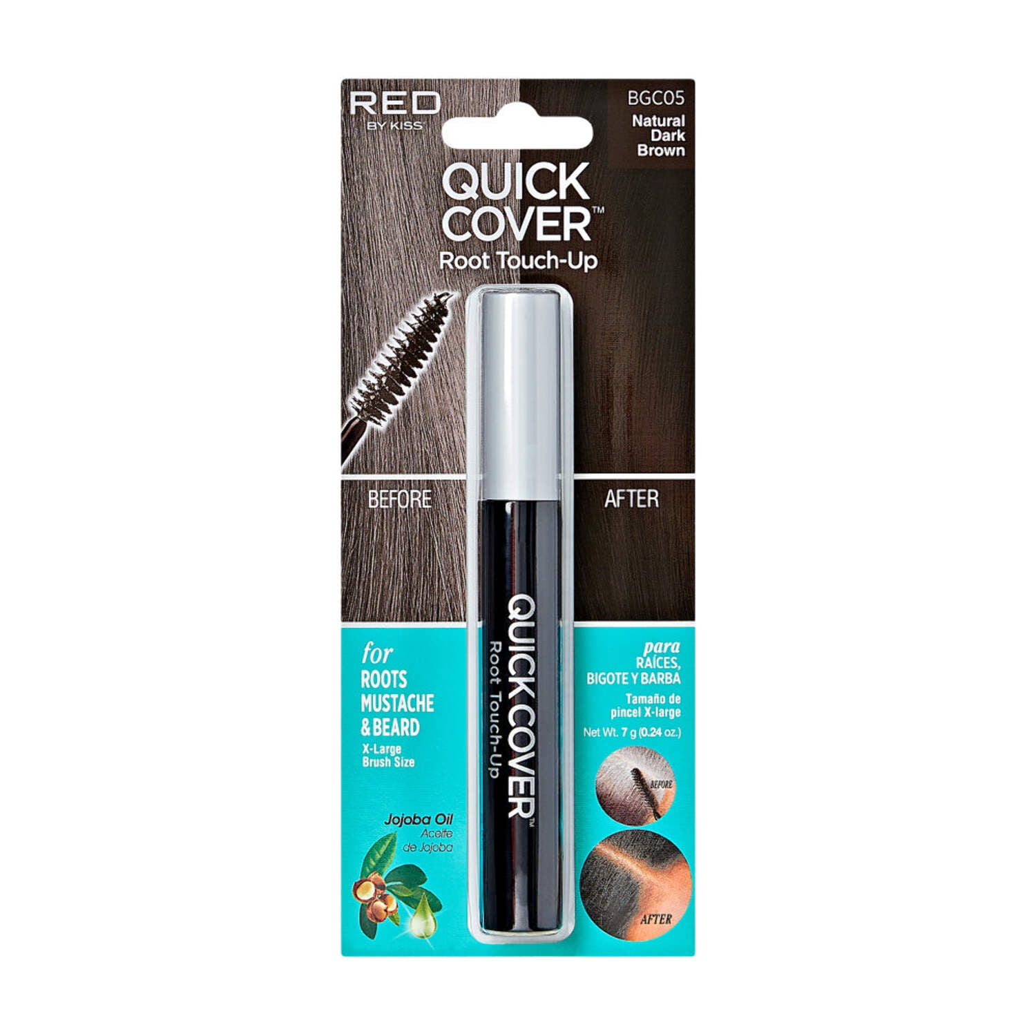 Kiss Colors Quick Cover – Graue Haare Sofort Abdecken In Dunkelbraun, Mit Applikator-Stick