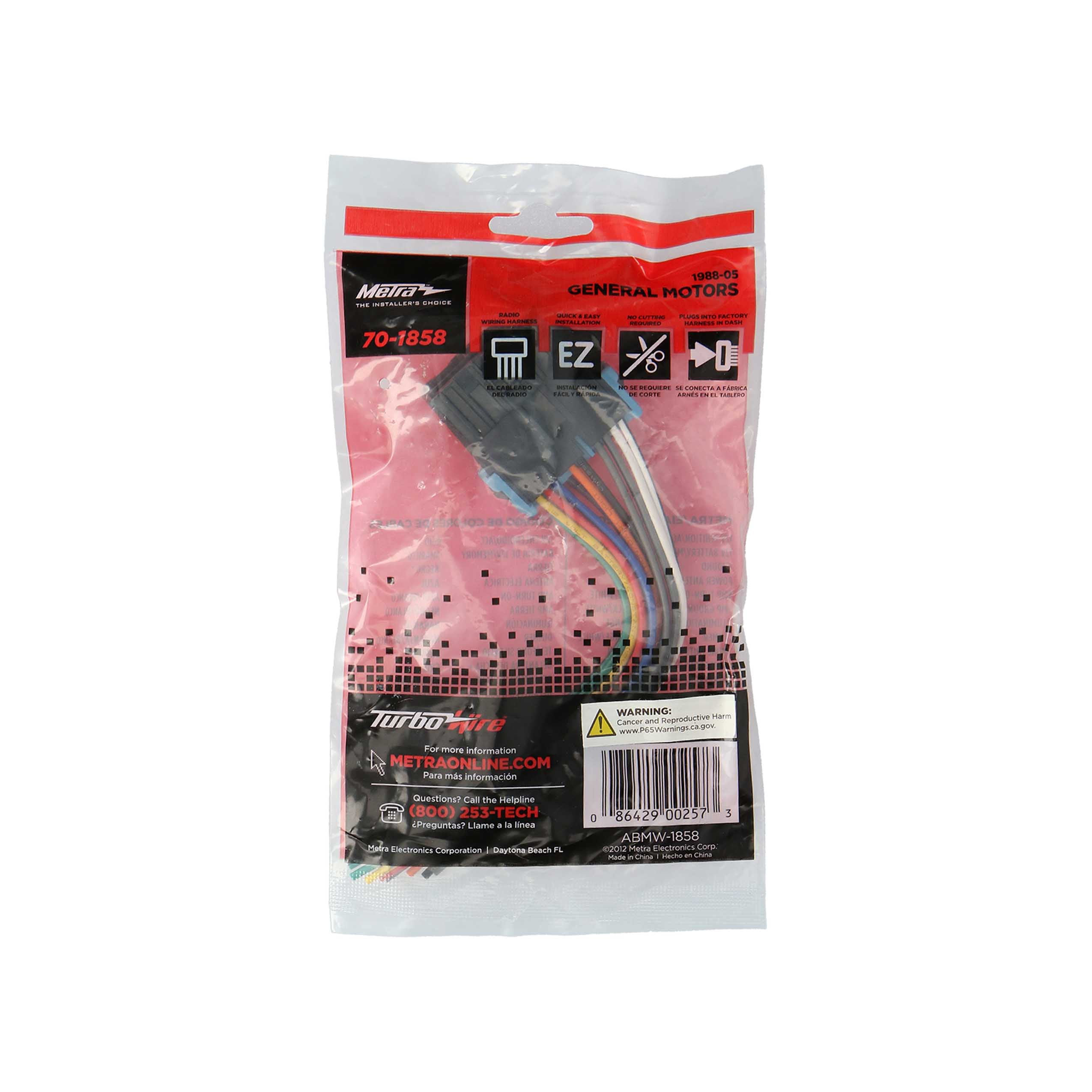 Metra 70-1858 21-Pin Into Car Harness For 1987 Through 2005 General Motors