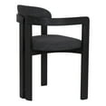thumbnail image 4 of Jazmin Contemporary Dining Chair in Black Brushed Wood Finish and Charcoal Fabric - Set of 2, 4 of 7