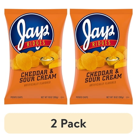 (2 pack) Jays Ridges Potato Chips, Cheddar and Sour Cream, 10 oz Bag