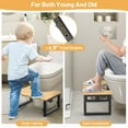 thumbnail image 3 of Bamboo Toilet Stool Poop Stool Foldable es Adjustable Heights Potty Stool for Adults Kids Portable Pooping Foot Stool for Bathroom RV Sturdy Squat Stools Potty lbs Capabi, 3 of 7