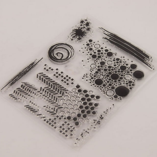 Ruiboury Multiple Styles Transparent Circle Dots Stamps For Scrapbooking DIY Easy as picture shows 1Set